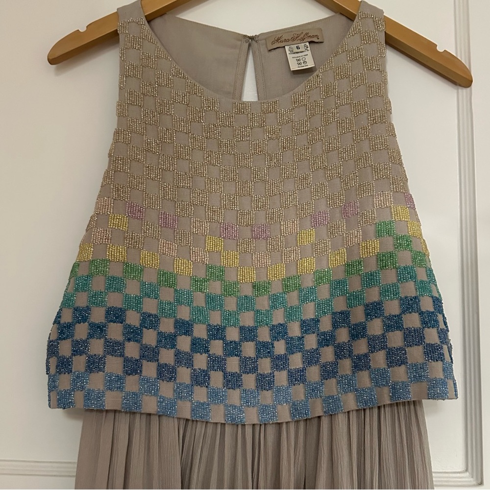 Mara Hoffman Linen Beaded Gown Maxi Dress Rainbow - Picture 5 of 10